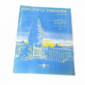 💜 Vintage “Beautiful Dreamer” Sheet Music by Stephen C. Foster (1945)